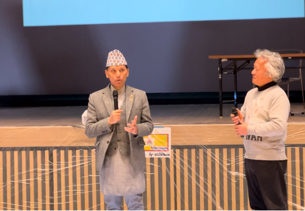 Attending and addressing the Nepal-related Kids Guernica as the Guest of Honour in Nikko City today.Present on the occasion was Mayor of Nikko City,Mr.Shoichi Konakawa.