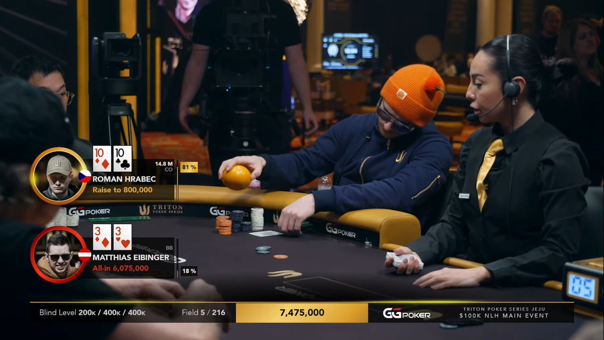 Roman Hrabec využil na cestě za výhrou neskutečných 100 milionů v Triton Main Eventu také kouzlo pomeranče 🥳🍊👉 pokerarena.cz/rubriky/aktual…