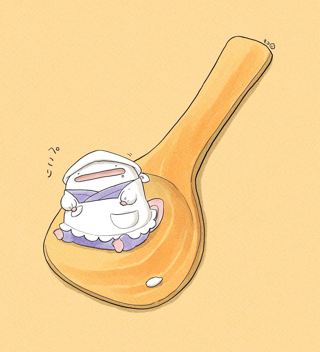 「ぺこり 」|モコ@うおマロ漫画更新中です！のイラスト