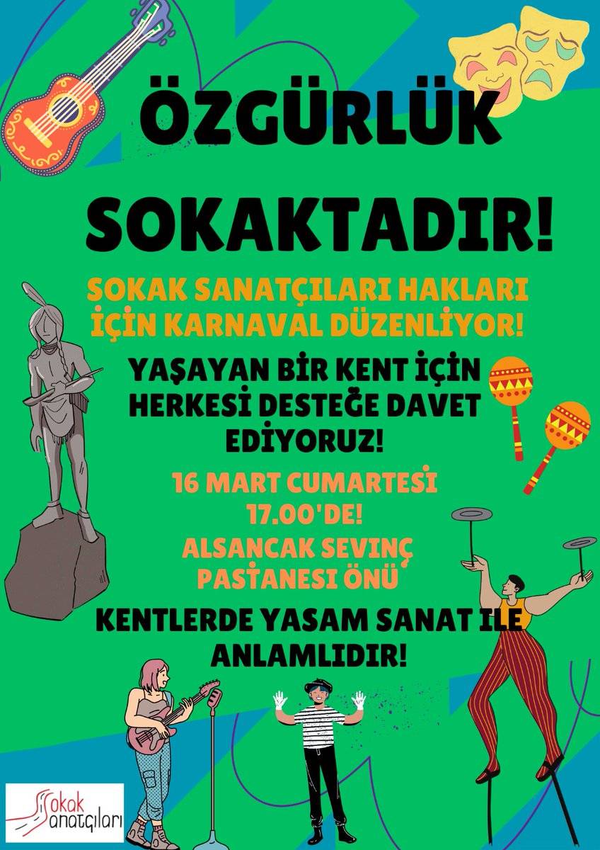 Seçimler gelir, seçimler gider, başkanlar da öyle, her şey geçer hayat kalır. Sanatsız bir hayat istemiyoruz.

  Özgürlük sokaktadır