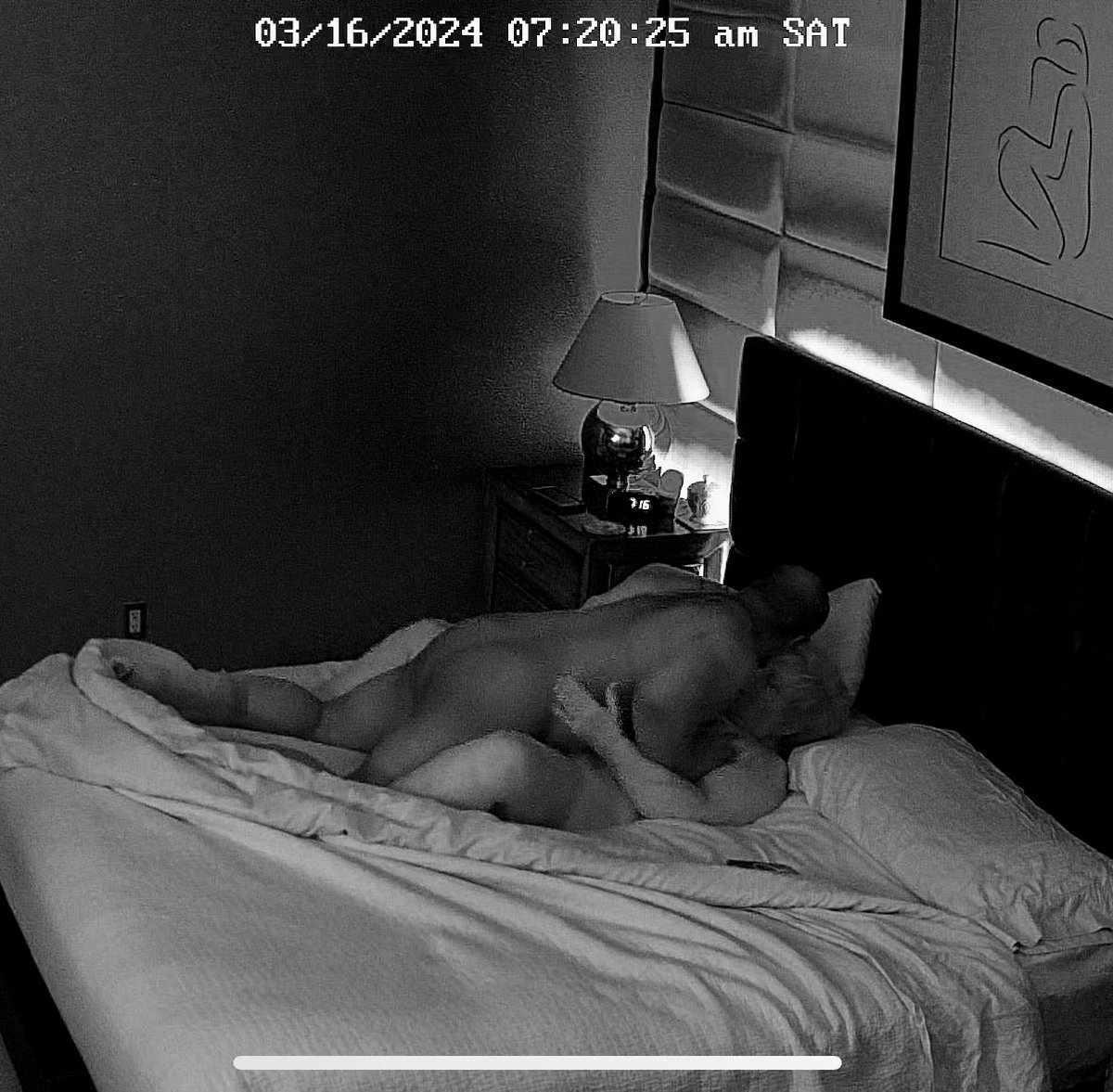 I just looked on the bedroom security cam. @MrsTex3 seems to be enjoying her private morning in bed with her married #BlackBull!! #BBCslut