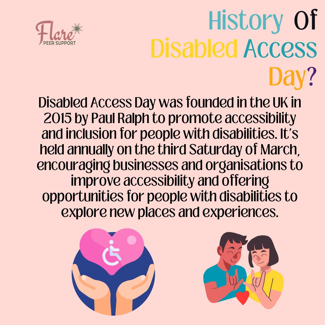 FlareCares's tweet photo. Embracing inclusion and accessibility today and every day! 💙♿ Join us in celebrating Disabled Access Day by spreading awareness and advocating for equal access for all.
-
#FlarePeerSupport #peersupport #mentalhealth #supportgroup #DisabledAccessDay https://t.co/tLdCvDbSX4