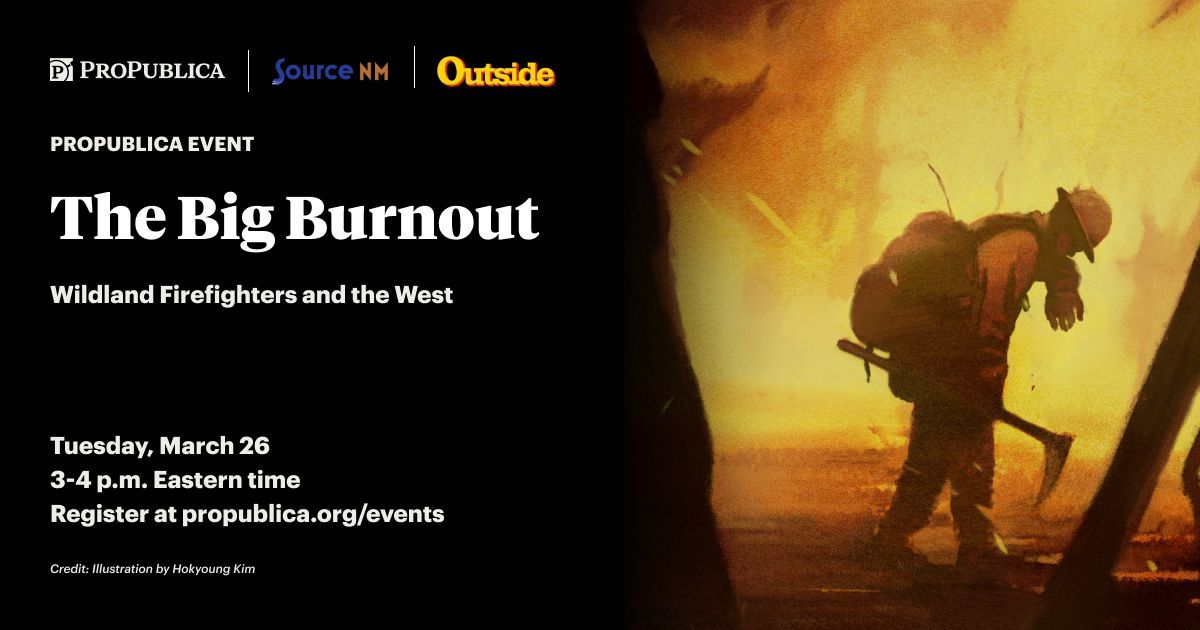 As record-setting blazes grow more common, America’s last line of defense against wildfires is fraying. Join @abestreep @outsidemagazine and @source_nm to learn what is spurring this exodus of wildland firefighters from the Forest Service. RSVP: buff.ly/4adjokH