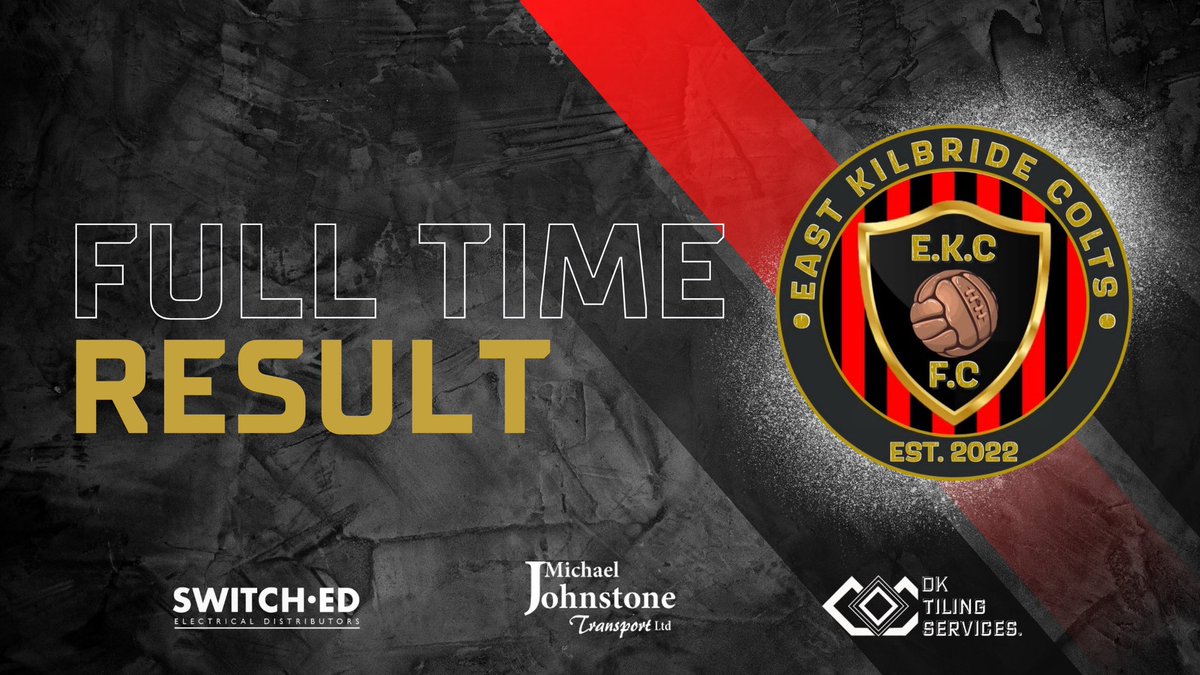 FULL TIME RESULT !! 

@EFA_SMAFL 0-3 <a href="/EKColts/">East Kilbride Colts</a> 

Keegan  ⚽️🚀
<a href="/TomMcentee10/">Tom McEntee</a> ⚽️
<a href="/ross_burgh97/">Raz</a> ⚽️

Superb team performance today and a well deserved 3-0 win. <a href="/conlan_gillick/">Conlan Gillick</a> 🧤pen save 👏 to secure the clean sheet.