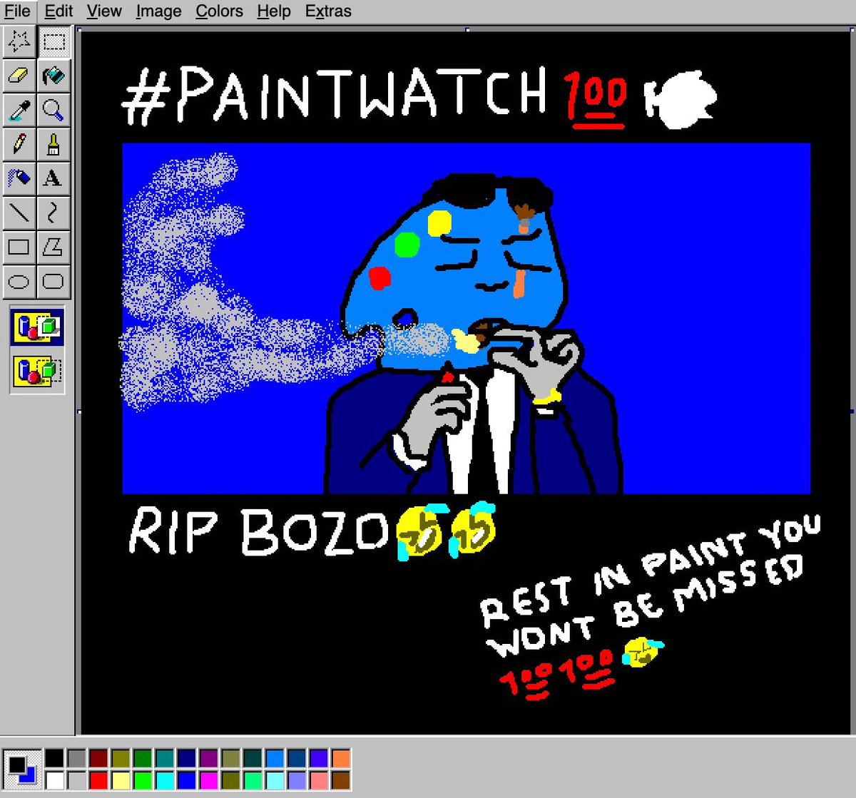 m1tch37's tweet photo. @probablytails @1Bprice @MSPaintSOL To all the $paint faders out there, #RestInPaint youโve been smoked by #PaintWatch https://t.co/7WFEKMlx0U