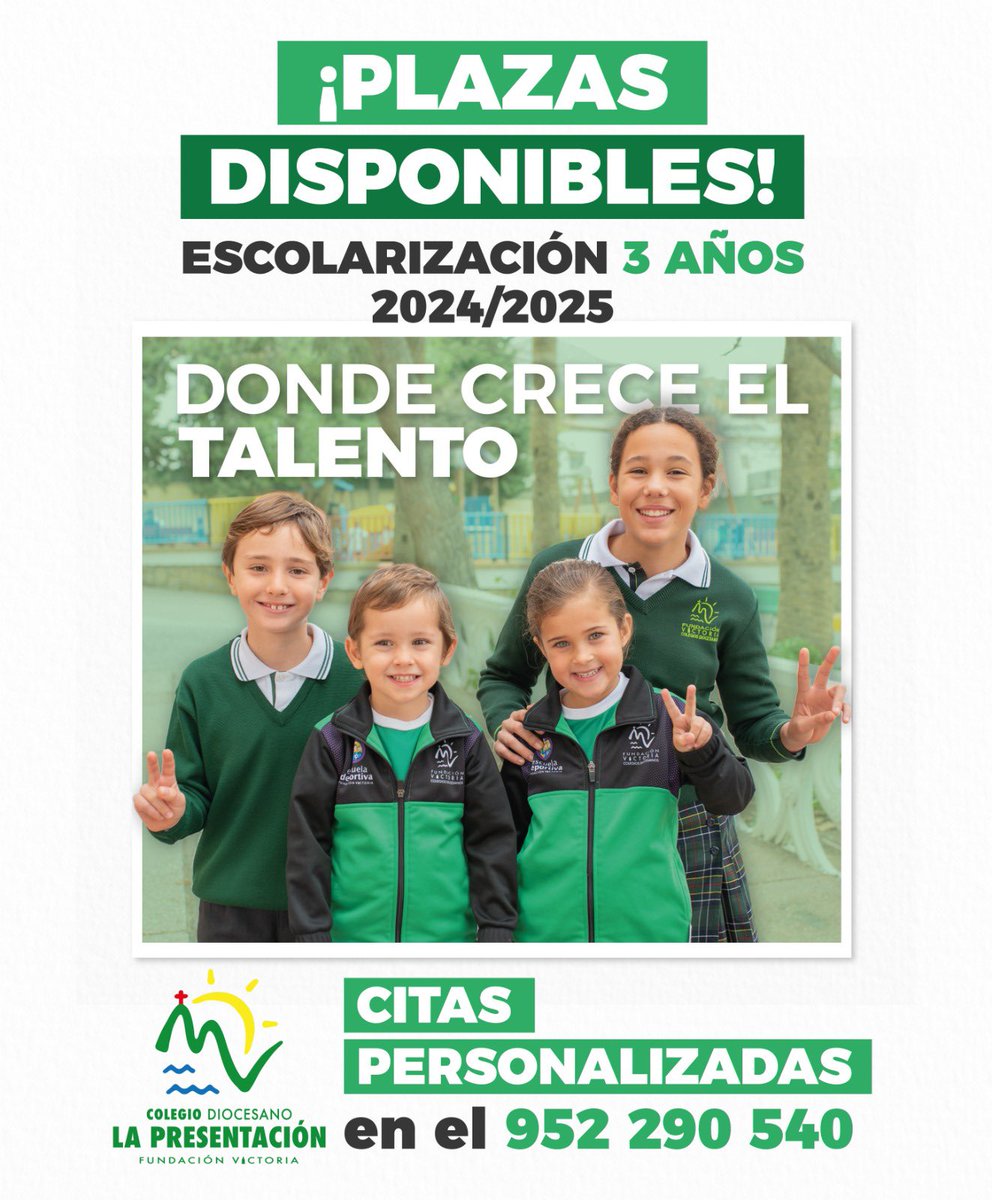 🎒 ¡Escolarización Abierta! 🎒 ¿Tienes un pequeñ@ de 3 años listo para comenzar su emocionante viaje educativo? 

Descubre nuestro enfoque educativo centrado en el aprendizaje experiencial y el desarrollo integral. 

¡Reserva tu visita 📞 Llámanos al 952 29 05 40.