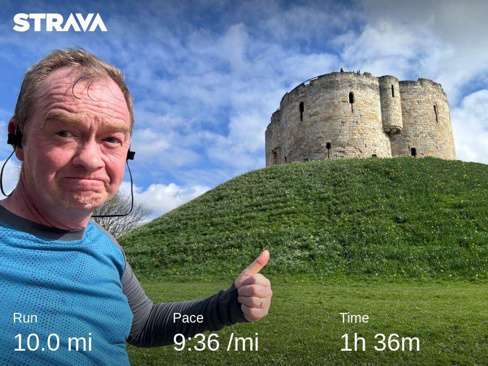 3 laps of the walls in between events at York Lib Dem conference… my longest run for 5 months as I seek to recover from injury! Next Saturday I’m running the ⁦<a href="/coniston14/">Coniston 14</a>⁩ to raise funds for South Lakes Cancer Care. Please send them a few quid… justgiving.com/page/timfarron…
