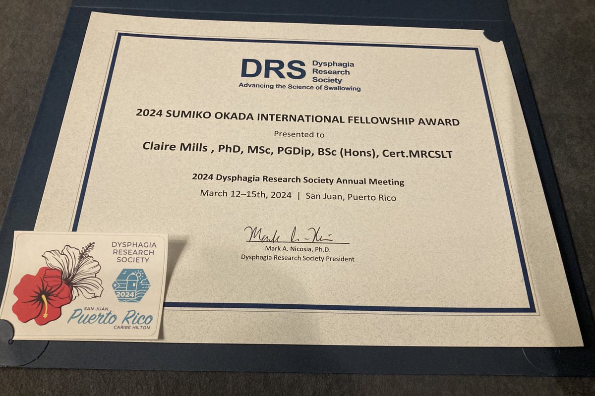 What an incredible @Official_DRS meeting in Puerto Rico. Glad to present two of our research studies, and amazed to have won a Sumiko Okado International Fellowship Award. Looking forward to presenting at the Japanese Society of Dysphagia Rehabilitation meeting in Aug. #DRS2024