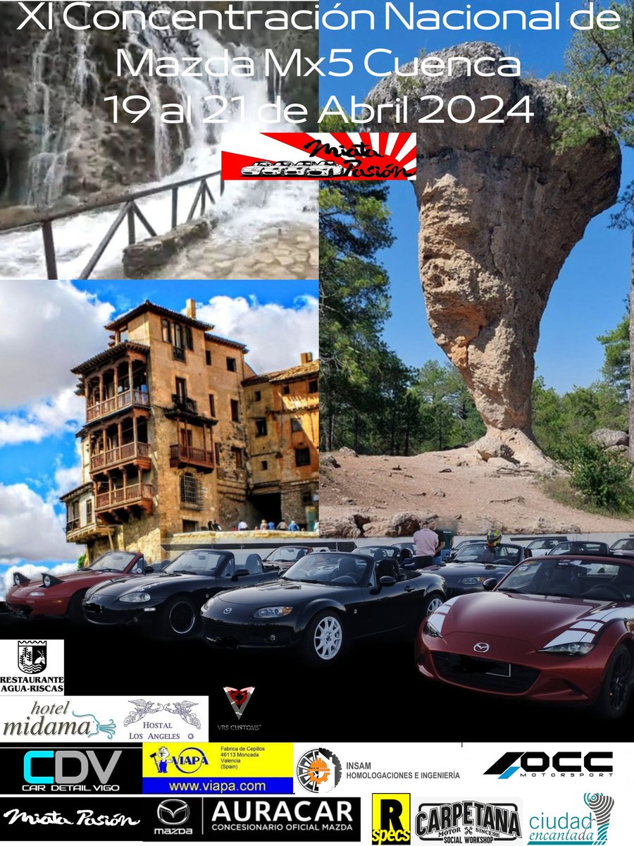 Ya queda menos para nuestea XI Concentración Nacional de este año en Cuenca, ya hay mas de 50 coches apuntados, os la vais a perder???