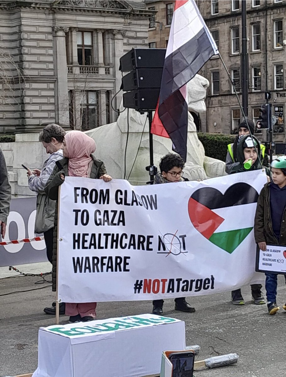 Todays protest in Glasgow we never stop fighting for an end to the killing @GlasgowStopWar @unison_glasgow @UNISON_UofG @PSCupdates #CeasefireNOW #StopBombingGaza #StopBombingHospitals @