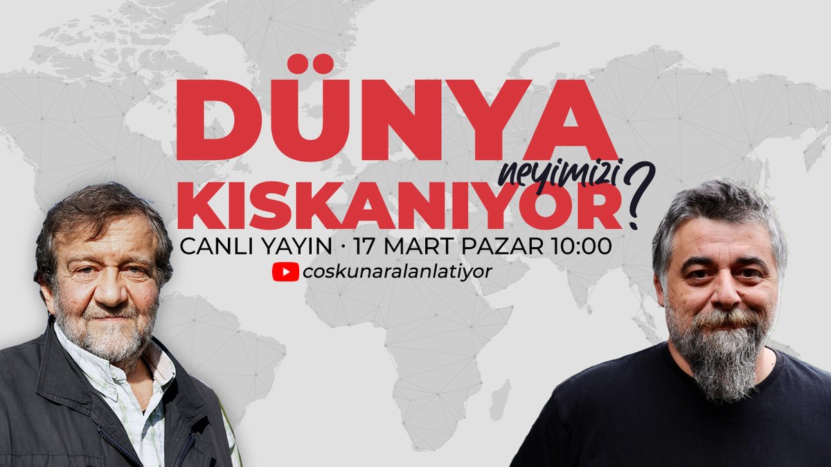 Dünya değişirken Türkiye'nin deneyimi her alanda kendine has bir şekilde sürüyor. Dünyanın bu özgün deneyimi kıskandığı söyleniyor. Peki dünya tam olarak neyimizi kıskanıyor? 17 Mart Pazar saat 10.00'da @timurakkurt'la konuşacağız: youtube.com/live/Xpev6WkOT…