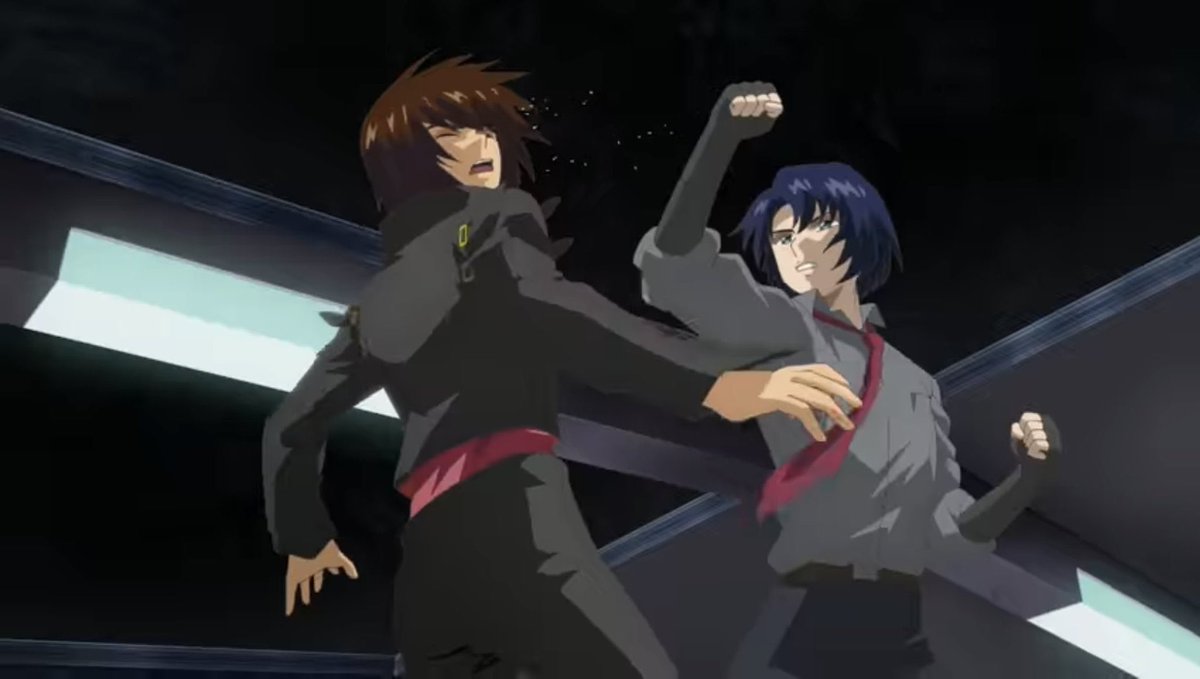 キラが悩んで戦えなくなってた時にアスランがブン殴って反撃全て回避し