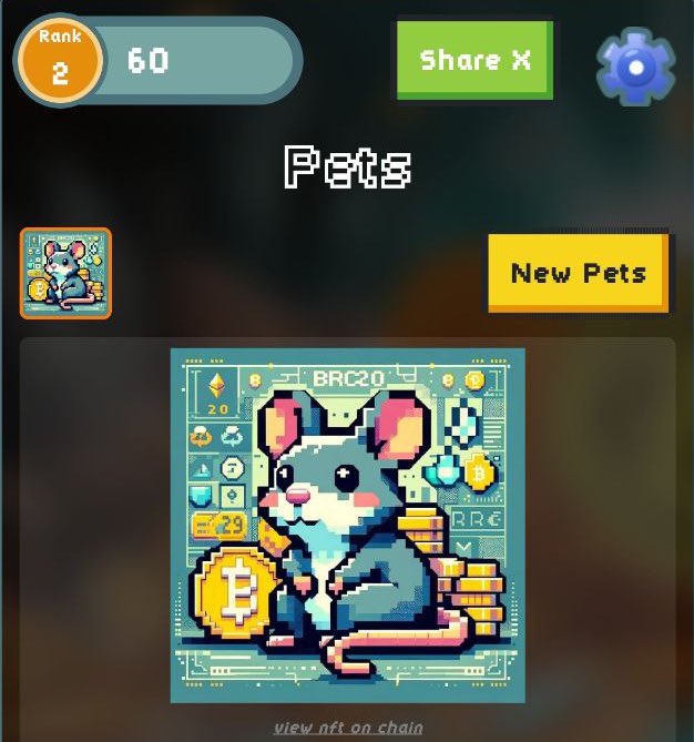 这轮sol链上的土狗大家有踏空的吗😭。gamefi板块行情已来，$EEAA 将给大家带来惊喜🌟！
                    
现在给大家带来一点小福利🌟，参与EEAA 比特币二层链游内测，免费获得小老鼠宠物 （nft 性质，不需要 mint）还有其他惊喜哦💥
  
关注👉🏻@EEAA_Community  以下为参与 EEAA 链游内测步骤   ：