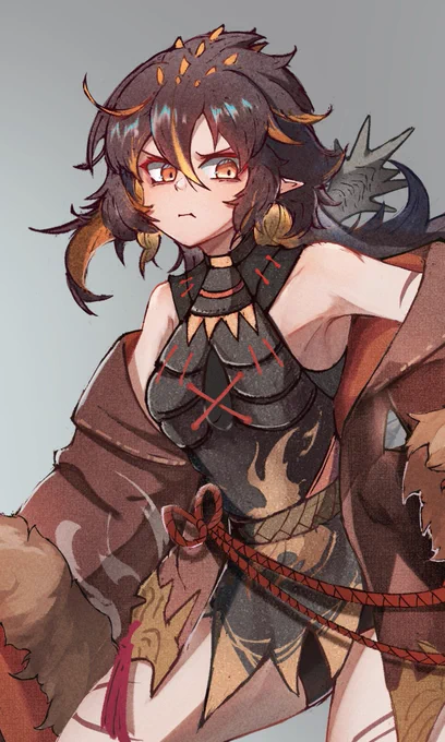 【怪獣擬人化(1/2)】「島の奴らが言ってたんだ、深海魚の上がる日は"呉爾羅"が出るって…!」『ゴジラ-1.0』よりゴジラの本来の姿こと、呉爾羅を擬人化しました。#ゴジラ #ゴジラマイナスワン #怪獣擬人化 #gijinka #Godzilla #GodzillaMinusOne 