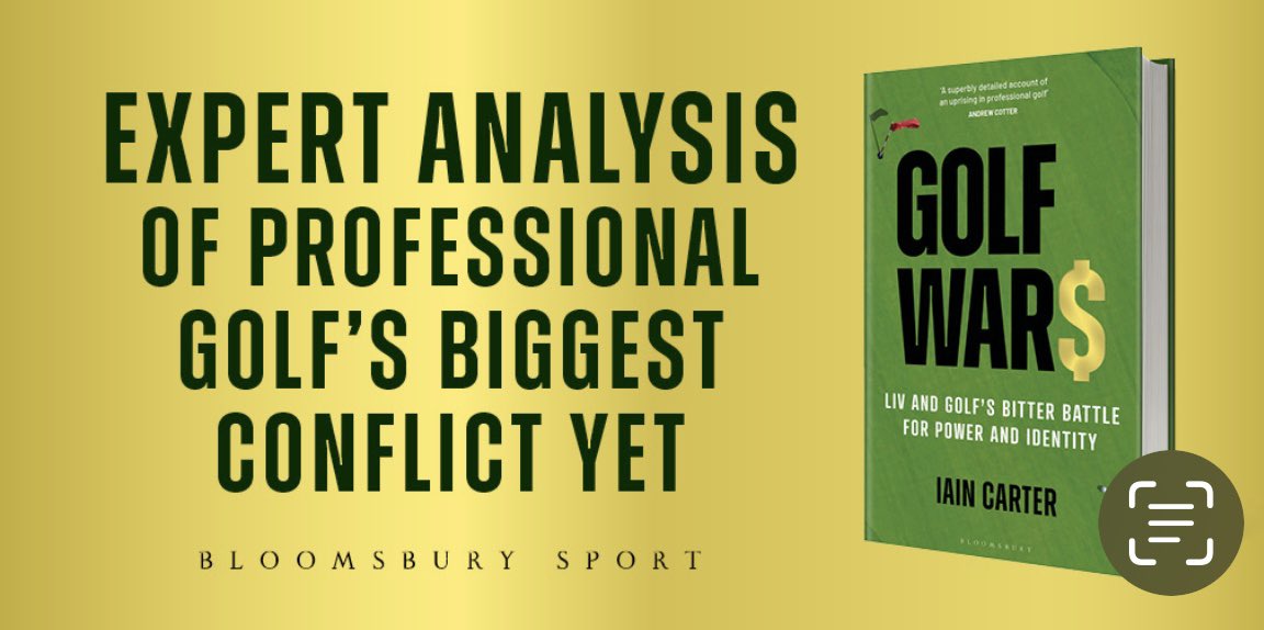 Excited to announce my new book. Out on April 11 and available to preorder, Golf Wars takes you through these tumultuous and unprecedented times for the sport. @BloomsburyBooks