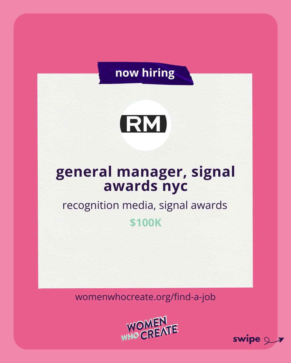 wwcnyc_'s tweet photo. Check out the latest job opening from our partner, Recognition Media.  https://t.co/vccDyN3boq
If you're interested and would like a recommendation, send us a DM. https://t.co/eIt4Wfhjfm