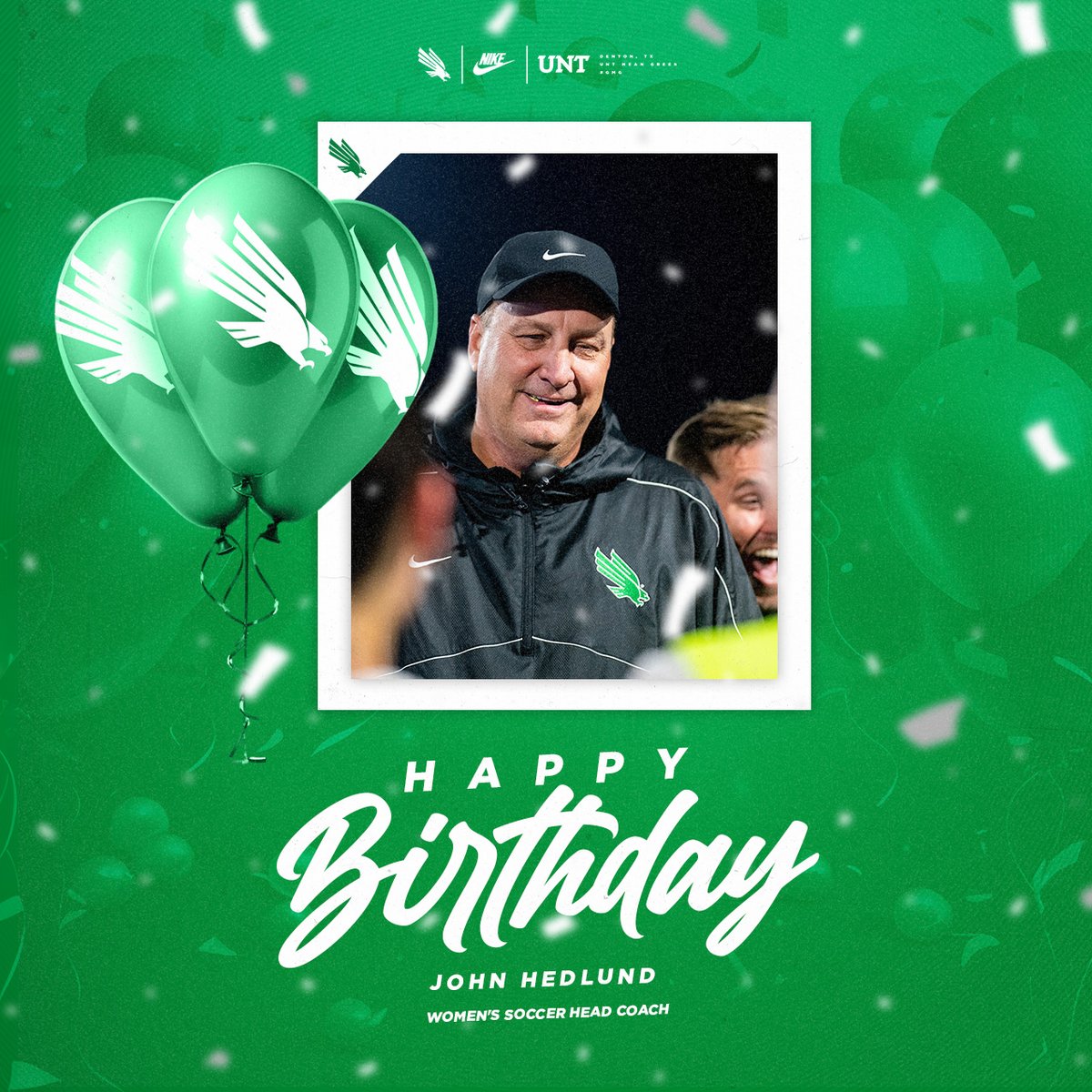 Happy Birthday to our @MeanGreenSoccer's very own @JohnHedlund4! Have a great day! 🎉 #GMG x #TakeFlightUNT 🟢🦅