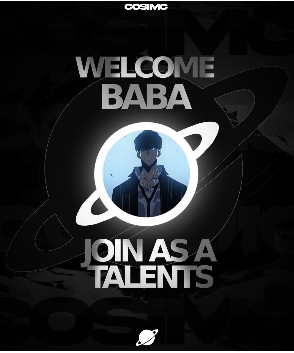 Hallo Leute!
Wir haben einige unglaubliche Neuigkeiten zu verkünden.
Team Cosmic hat seinen Neuen Talents Spieler und wir könnten nicht aufgeregter sein! 
Wir möchten unseren Talents Spieler @Baba_wrld  vorstellen
Willkommen im Team,@Baba_wrld