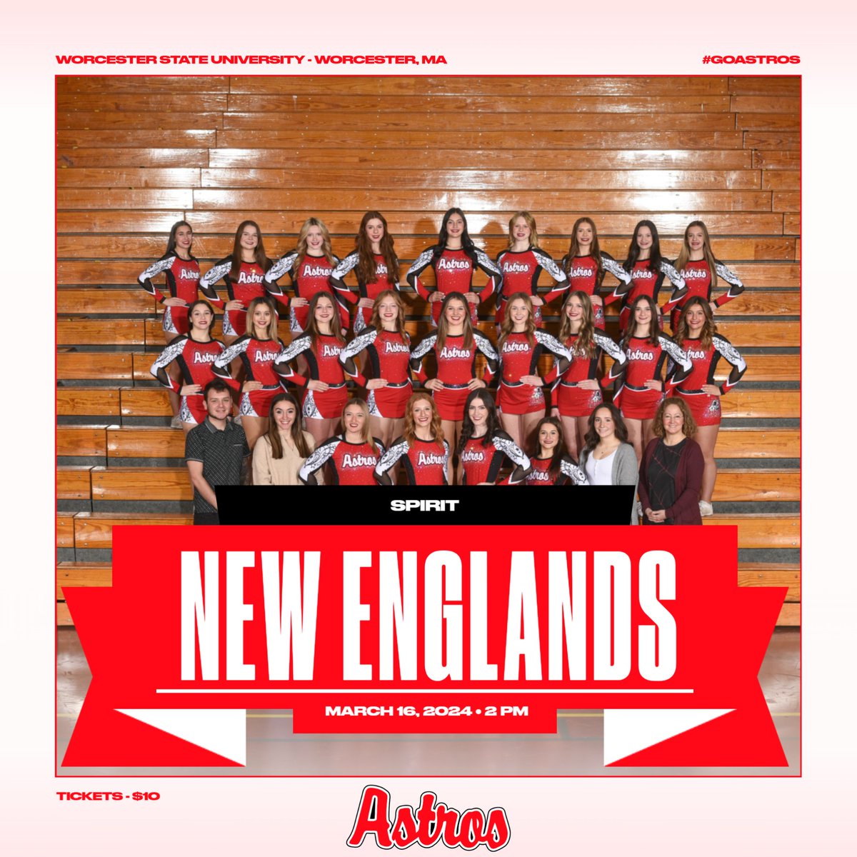 Astros take the floor in session 2 today at the New England Championships!  

Tickets are sold online only at gofan.co/event/1300171

#GoAstros
