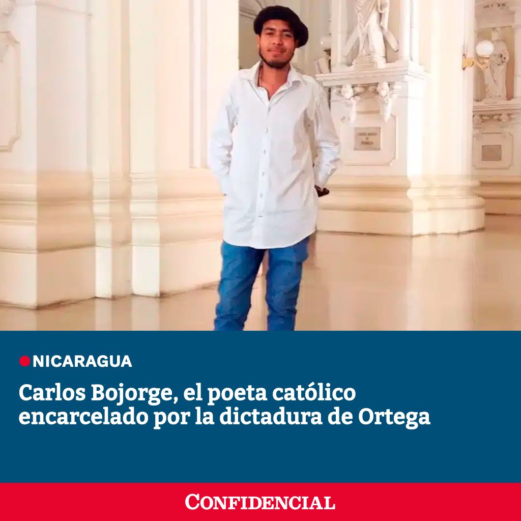 confidencial_ni's tweet photo. Al salir de la catedral, a eso de las ocho de la noche, fue detenido por agentes policiales, quienes se lo llevaron con rumbo desconocido y sin orden de captura.  Se conoció que el joven gritó en el templo: “¡Viva la Iglesia católica!”. https://t.co/w815wvqv6K https://t.co/BRXUQsuQ2R