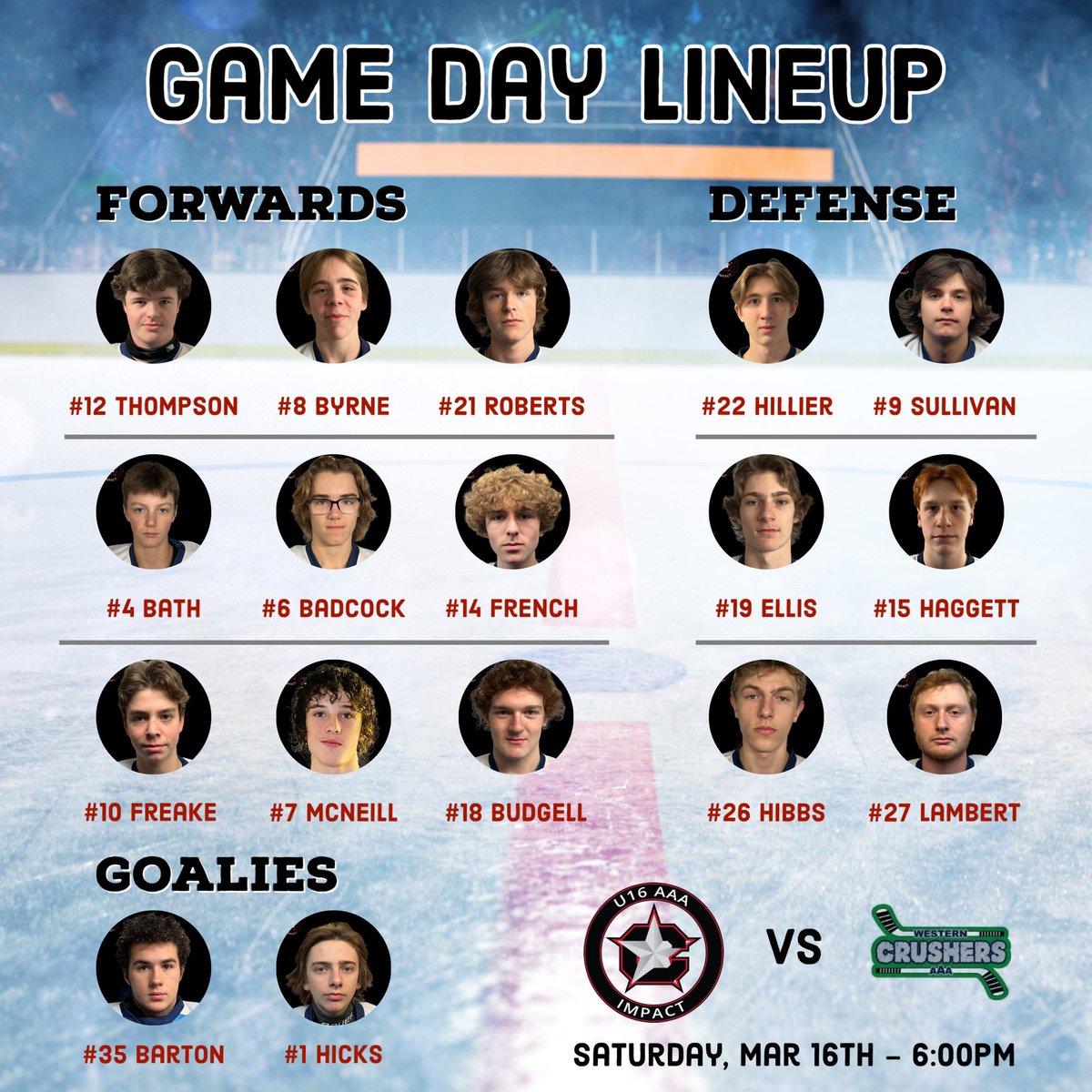 Game #4

Vs <a href="/WesternCrushers/">WesJer Construction Western Crushers</a> 
Time: 6:00pm
Location: Trinity Placentia Stadium

Projected Lineup