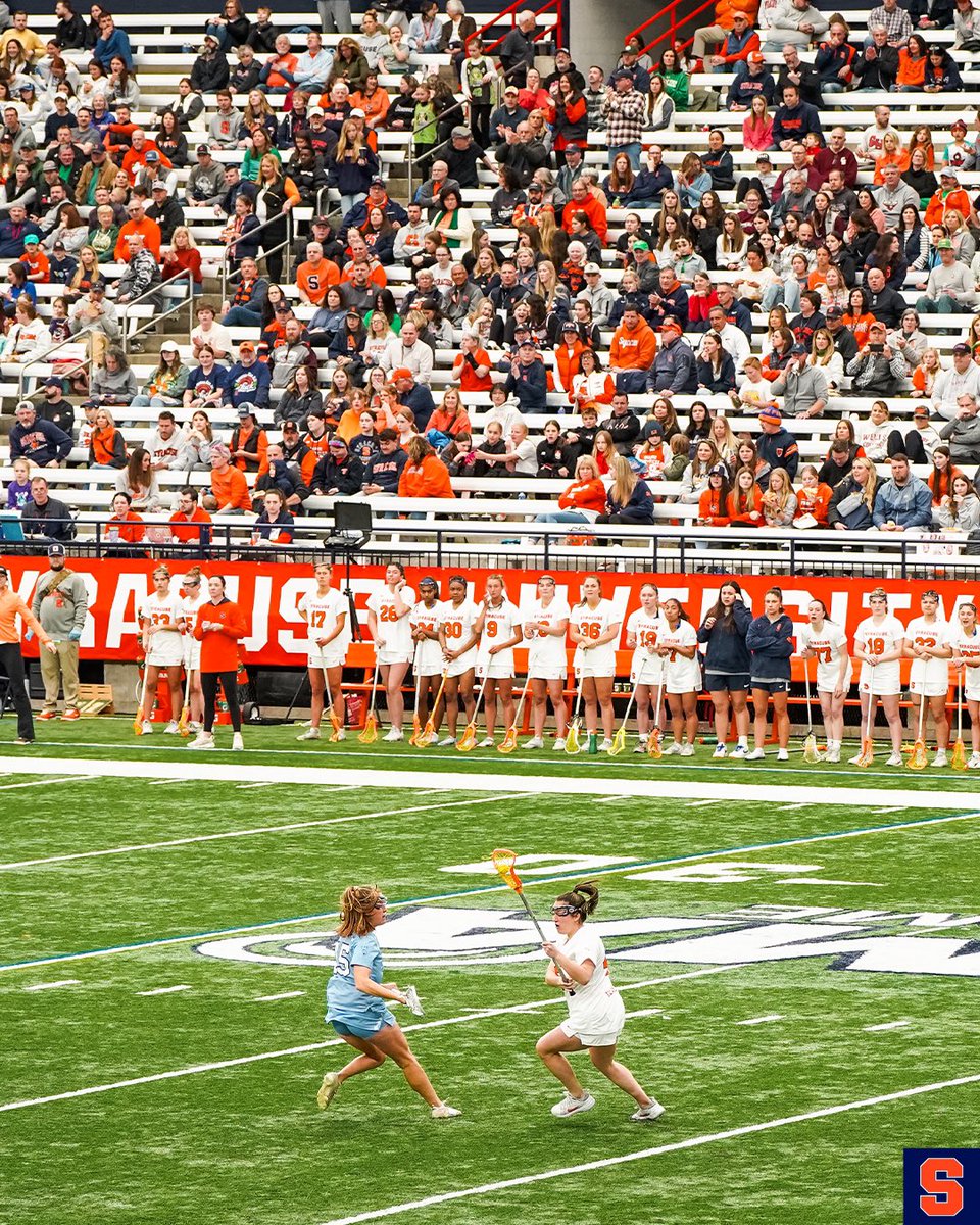 CuseWLAX's tweet photo. Today’s attendance of 2️⃣9️⃣8️⃣2️⃣ is the largest single-game crowd in program history‼️ Thank you Orange Nation! https://t.co/GBOGSegC0h