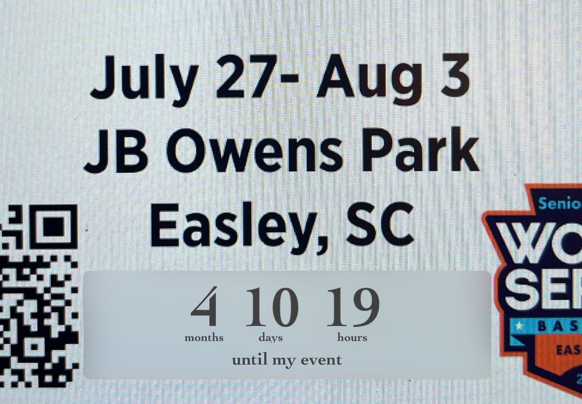 Kimber Nelson (@slbwsdirector) on Twitter photo Just a little countdown started for <a href="/slbws/">Senior League World Series</a> in <a href="/CityofEasleySC/">City of Easley</a> Can’t wait to be with our awesome volunteers! #llws Just a little countdown started for <a href="/slbws/">Senior League World Series</a> in <a href="/CityofEasleySC/">City of Easley</a> Can’t wait to be with our awesome volunteers! #llws