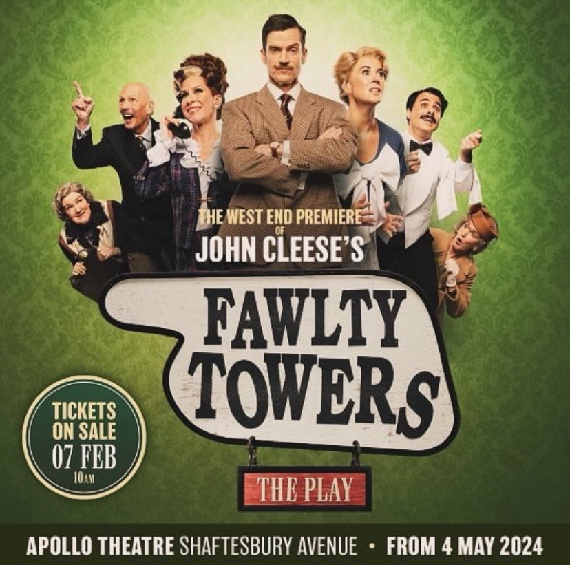 Congratulations to BYT alumnus Anna Jane Casey. Back in 1986 she played Anita in BYT’s West Side Story, in May she’s in the West End playing the role of Sybil in the West End production of ‘Fawlty Towers’. We wish her well.