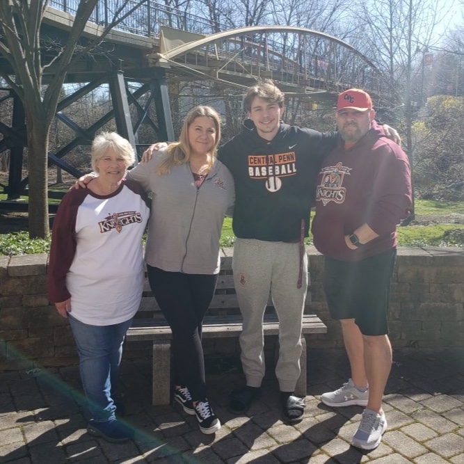 Future Knight and baseball recruit Tyler Hanes and his family came to Spring Open House already showing their Central Penn pride