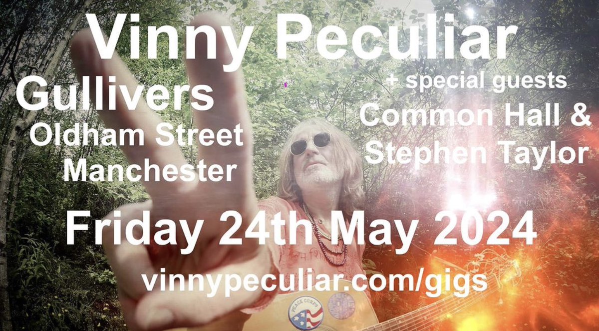 Supporting the great @vinnypeculiar at Gullivers, Manchester, 24th May. Here's a couple of songs I'll probably play: commonhall.bandcamp.com