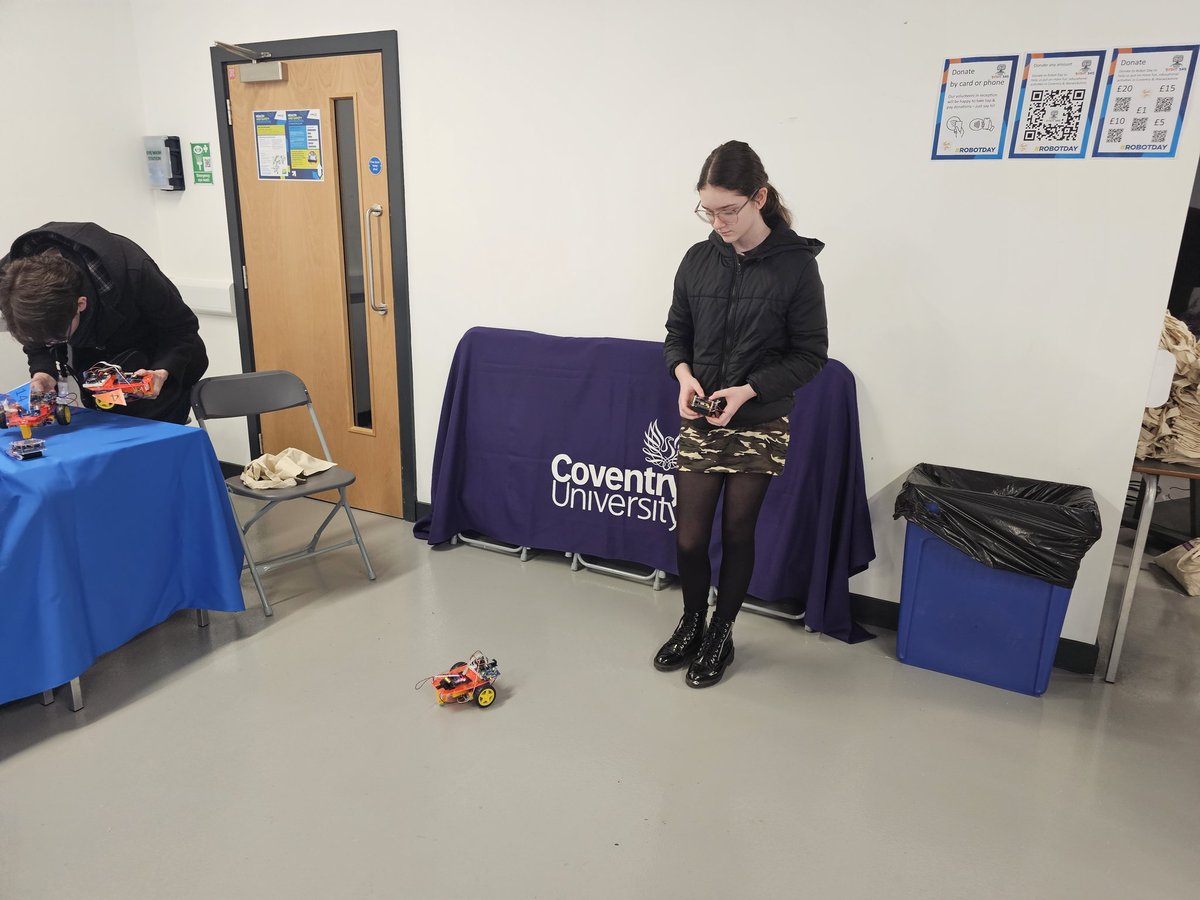 production_lead's tweet photo. Enjoyed a brilliant Robot Day 2024 representing Coventry University. So many kids enjoying leaning about STEAM and robitics. It is days like this that make you glad to give something back to the community. @CovUniEES @robotday1 https://t.co/bgfcHIgBfV