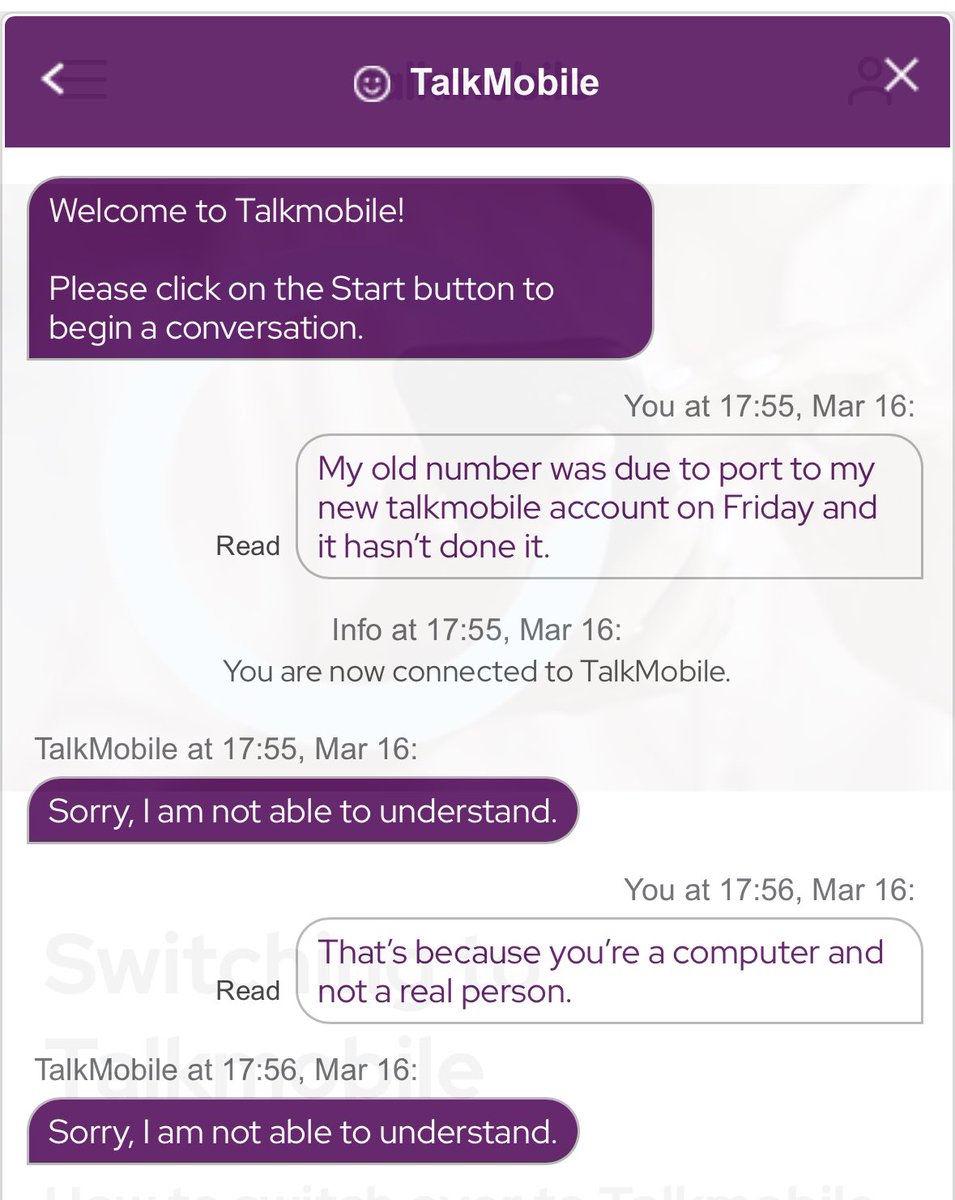 Classic customer service from ⁦@TalkmobileUK⁩