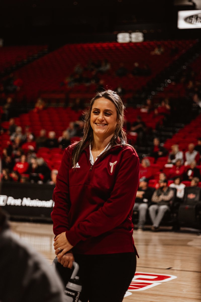 It's National Athletic Training Month, and we're so grateful and appreciative of our athletic trainer, Hannah Arndt, and all her work to keep us healthy and on the court! #TakeTheStairs | #OneTROY⚔️🏀