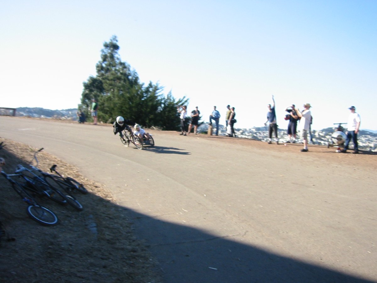 This is a side hack that works! Seen at the illegal soap box derby.