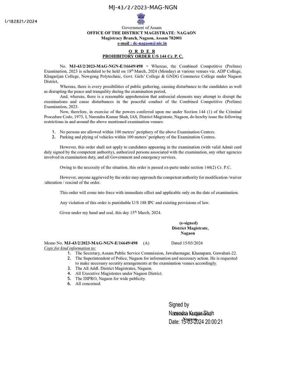 District Commissioner-Nagaon tweet media