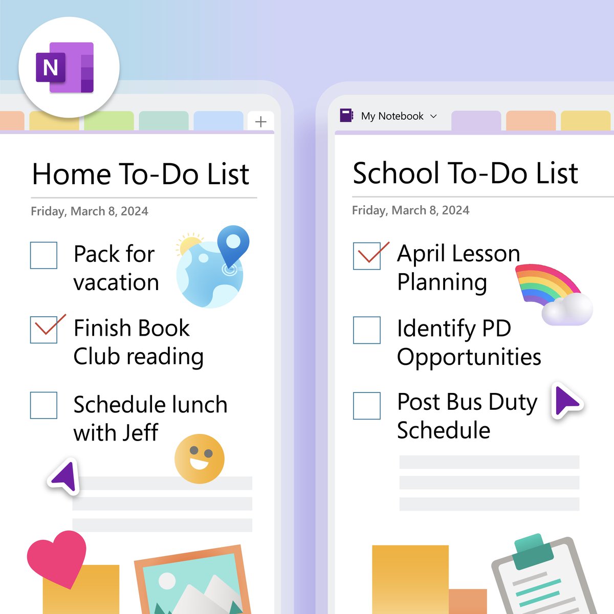 POV: You use #OneNote at school and at home. #MIEExpert