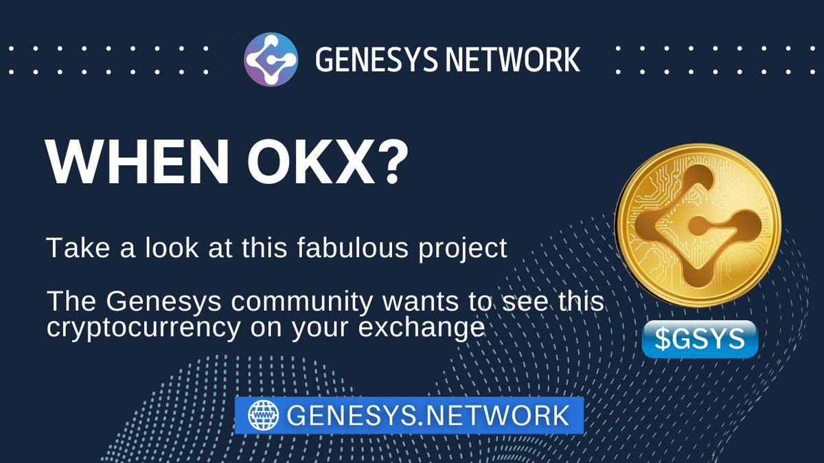 GenesysChain's tweet photo. Hello @okx @OKXLatam @okxweb3 
#Webuildthefuture in #LATAM https://t.co/JfS8AjuImJ