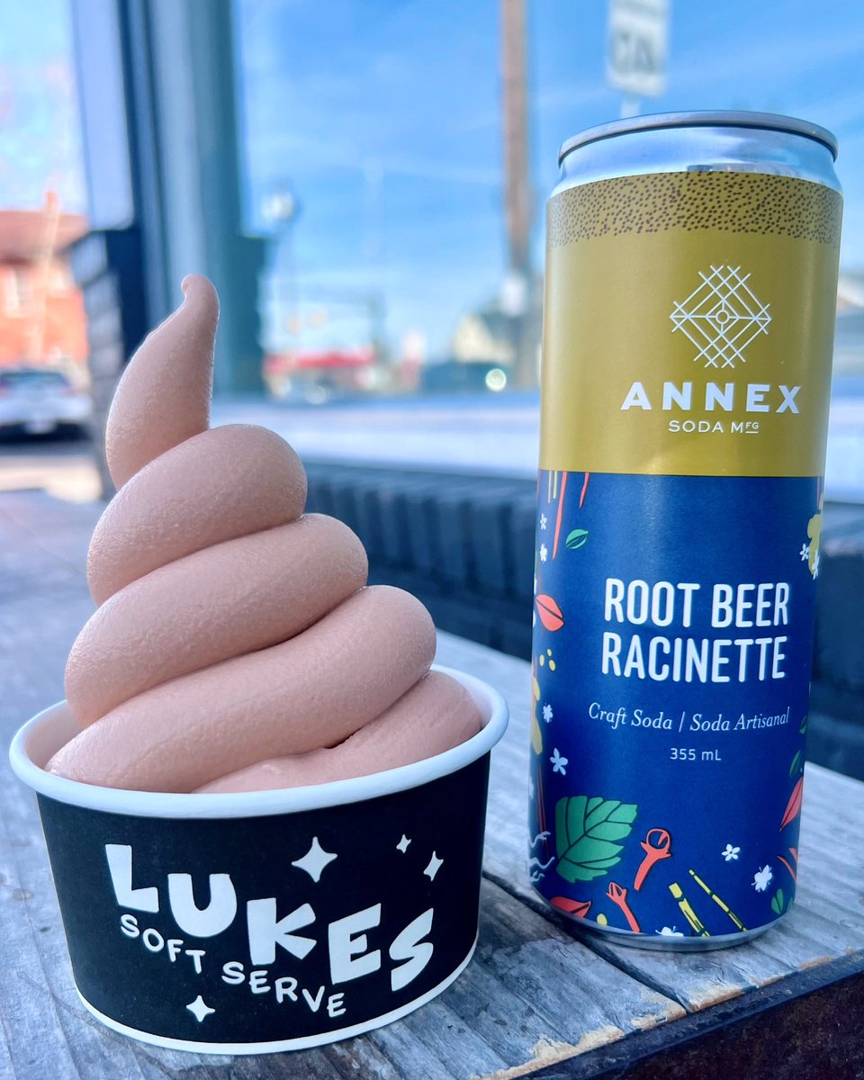 Lukes x Annex Soda’s “Root Beer” soft serve is now available at Bridgeland and Killarney. #yyc #yycfood