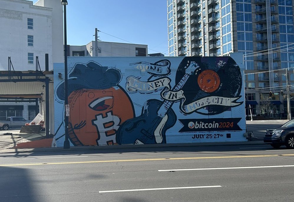 BitcoinMagazine's tweet photo. “SOUND MONEY IN MUSIC CITY” #Bitcoin art spotted in Nashville, USA 🇺🇸 https://t.co/DBSUz7AZoE