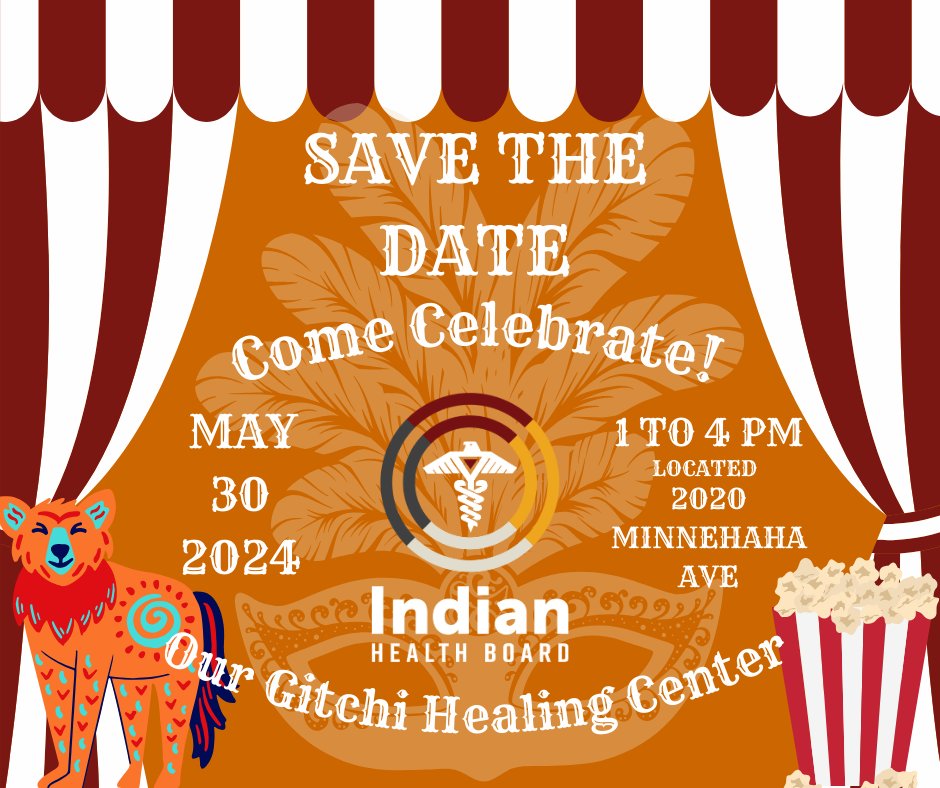 Indian Health Board wants to celebrate this May! Our Gitchi Healing Center breaks ground this year and we hope you will join us. SAVE THE DATE May 30th 1 to 4 pm at our 2020 Minnehaha building. #MyIHB