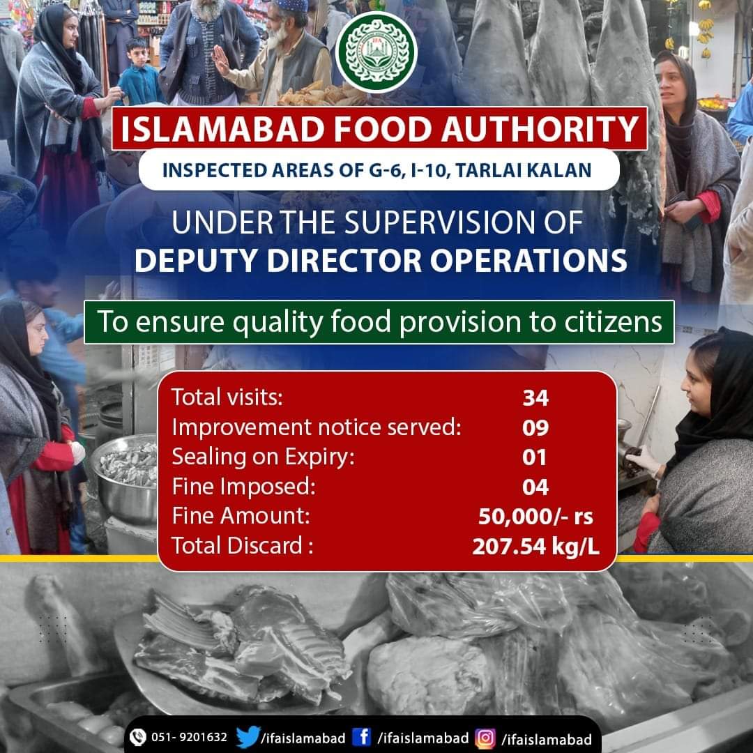 Upon the the directions of Director Islamabad Food Authority nobody will be spared that's selling substandard and low quality food products... @dcislamabad @rmwaq