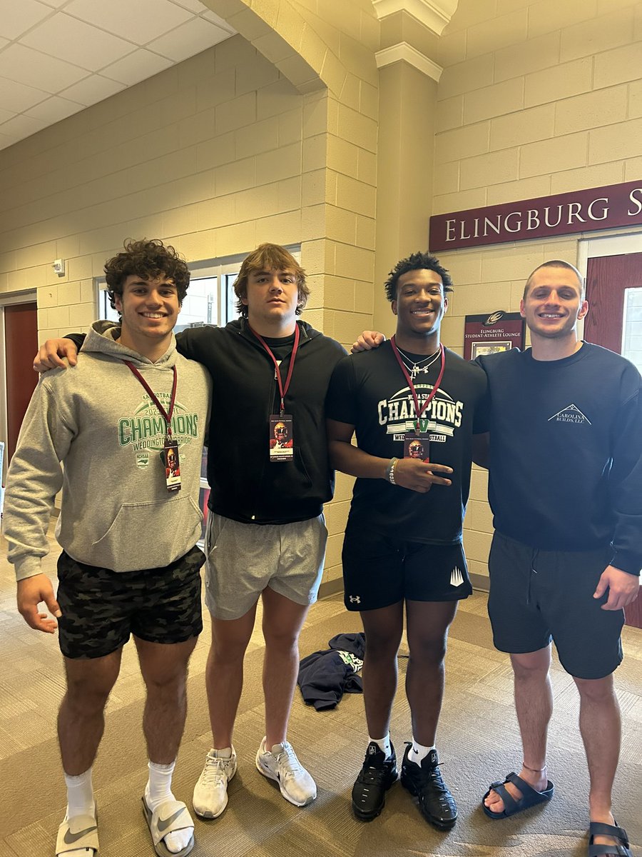 Had a great day at @ElonFootball !! Grateful for the invite and looking forward to coming back soon!! @Coach_D_Folmar @CoachHarris20 @Enrique__Davis @coachcaponewhs @CoachGwhs @BraedenBarger @Caleb_1H @LandynBackey