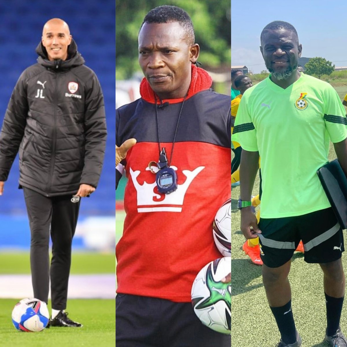 Head Coach Otto Addo has appointed Joseph Laumann, John Painstil, and Fatau Dauda as our assistant coaches.

Our new bosses 🤝🏾

#BlackStars | @fataud1