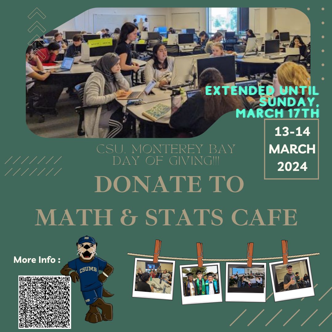 CSUMB Department of Mathematics and Statistics tweet media