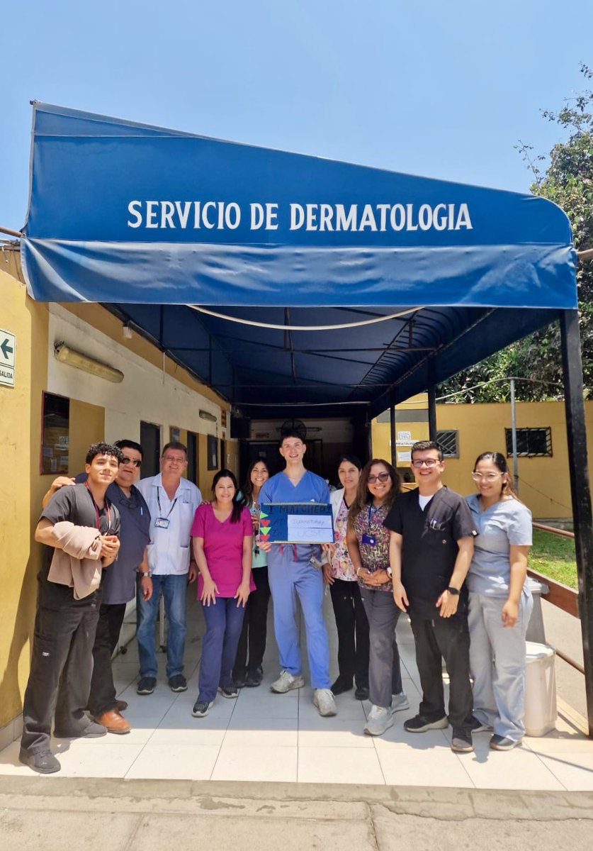 I MATCHED <a href="/UCSF/">UC San Francisco</a> DERM!! Unreal celebrating #matchday in Lima with the incredible UPCH Gorgas team (including UCSF derm path alum Dr. Erika Romero!). Look at this cute sign they made 😭💛 Grateful beyond words for my mentors &amp; loved ones. #dermtwitter #match2024 Congrats everyone!