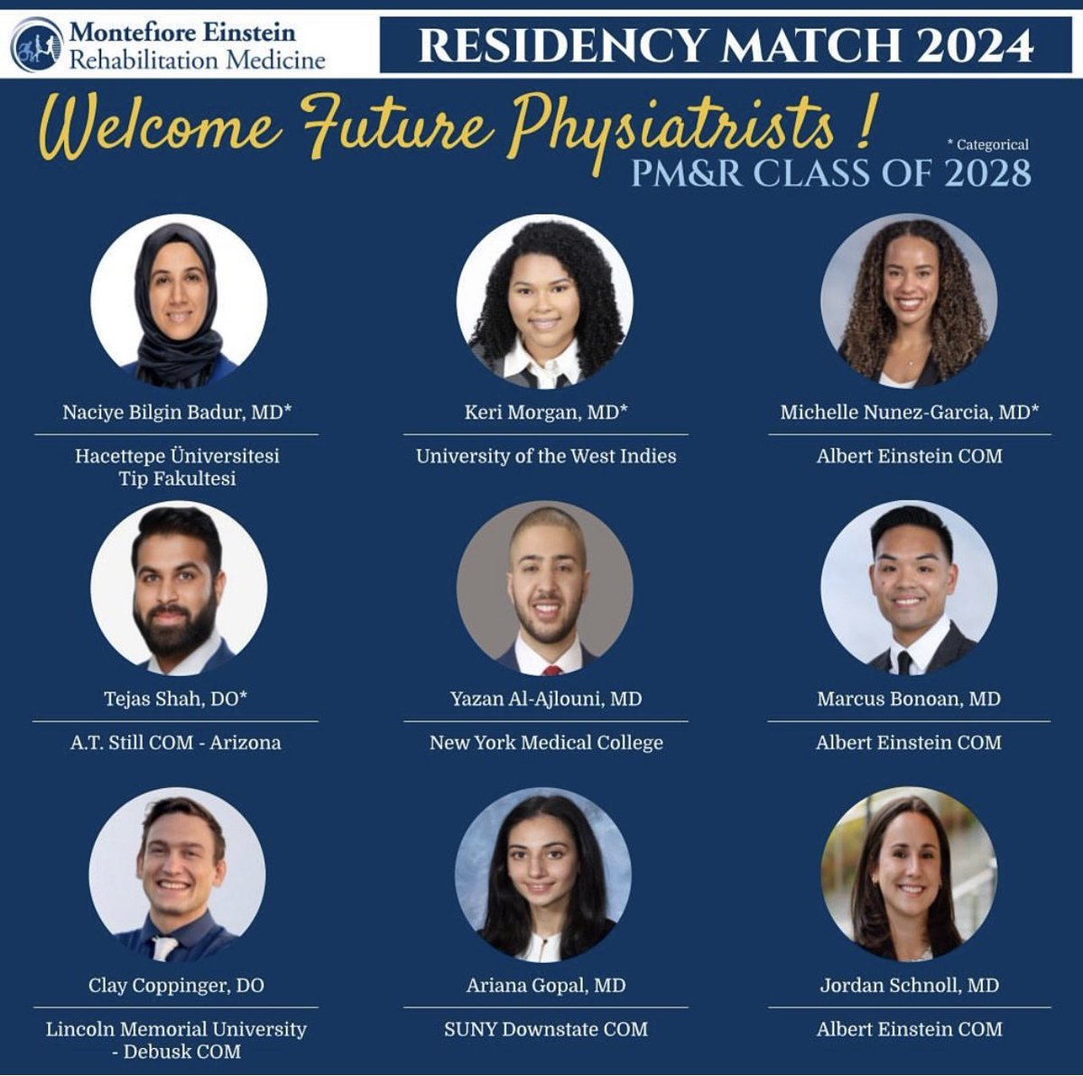 Yazan Al-Ajlouni (@ajlouniyazan) on Twitter photo So happy to be staying in NYC for four more years and train at Montefiore Rehab! <a href="/MontefiorePMR/">Montefiore Rehabilitation Medicine</a> #Match2024 So happy to be staying in NYC for four more years and train at Montefiore Rehab! <a href="/MontefiorePMR/">Montefiore Rehabilitation Medicine</a> #Match2024