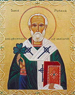 Άγιος Πατρίκιος

Ακτίσι της χάριτος Ευαγγελίου
Πατρίκιος ηύγασεν την Ιρλανδίαν.