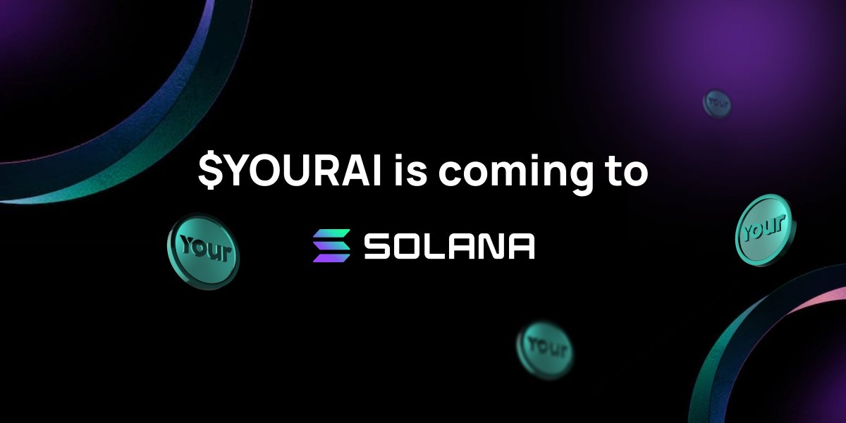 $YOURAI is coming to <a href="/solana/">Solana</a>🔥.

Raydium listing is on Tuesday. We're running a special Solana growth campaign together with DAO Maker👀.