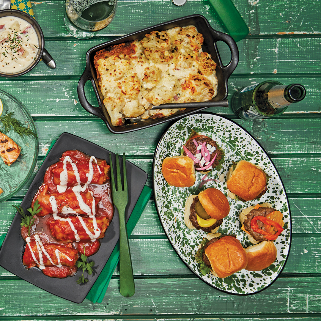 Bless yourself and your family this St. Patrick's Day with an Irish-inspired feast. ☘️🍺 Pulling together an epic spread with Cabbage Rolls, Classic Beef Stew, Homestyle Mashed Potatoes, Loaded Potato Soup, North American Salmon and Cauliflower Gratin. ow.ly/caoX50QUvpv