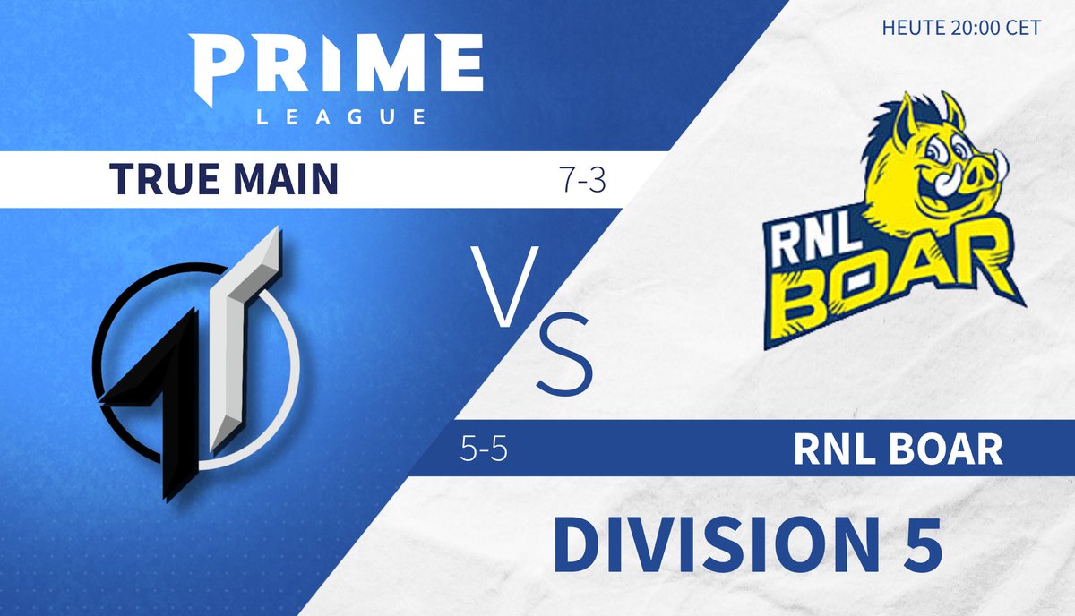 Im Main Team geht es in die finale Phase der Gruppenphase!
RNL BOAR steht heute Abend noch im Weg zwischen uns und den Playoffs.

Seid wieder Live mit dabei!

⏰Heute 20:00 Uhr
📺twitch.tv/truesports
🎙️ Patrick &amp; Joey